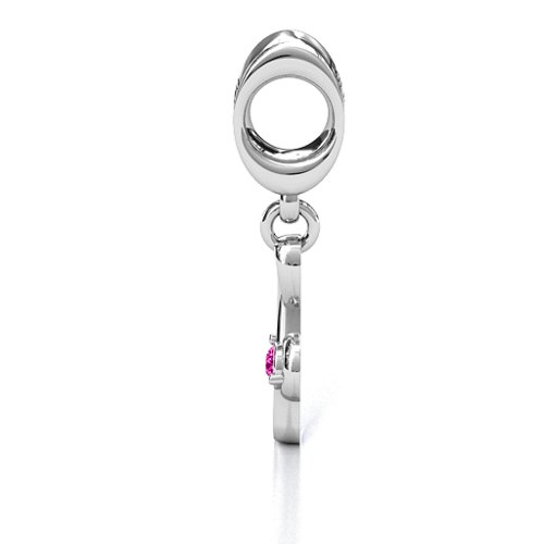 Dance With Me Bracelet Charm – Sterling Silver with Pink Tourmaline