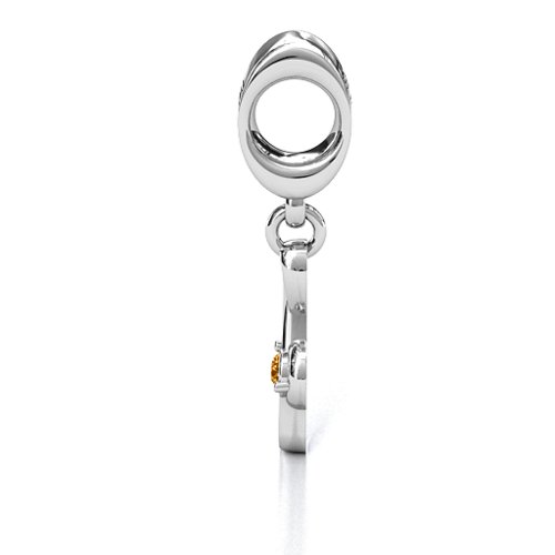 Dance With Me Bracelet Charm – Sterling Silver with Citrine
