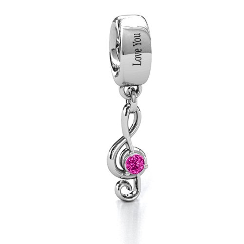 Dance With Me Bracelet Charm – Sterling Silver with Pink Tourmaline