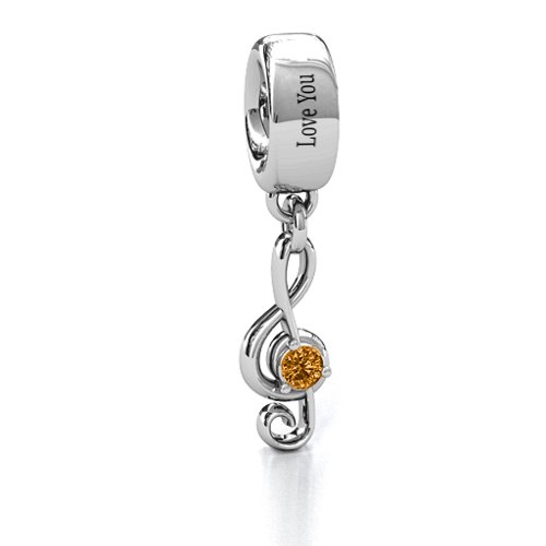 Dance With Me Bracelet Charm – Sterling Silver with Citrine