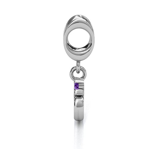 Sound of Universe - Om Bracelet Charm – Sterling Silver with Amethyst