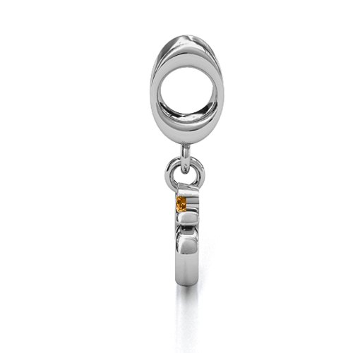 Sound of Universe - Om Bracelet Charm – Sterling Silver with Citrine