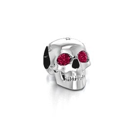 Bright Eyes Skull Bracelet Charm