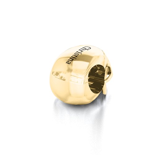 Bright Eyes Skull Bracelet Charm – 10K Yellow Gold with Citrine