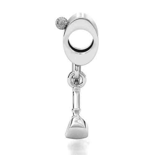 Hole-in-One Golf Bracelet Charm – Sterling Silver