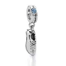 Running Free Bracelet Charm in 925 Sterling Silver with Aquamarine