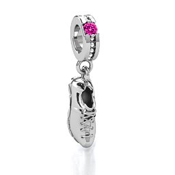 Running Free Bracelet Charm in 925 Sterling Silver with Pink Tourmaline