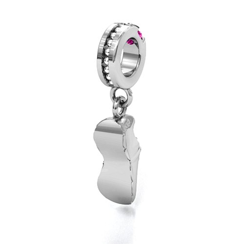 Running Free Bracelet Charm – Sterling Silver with Pink Tourmaline