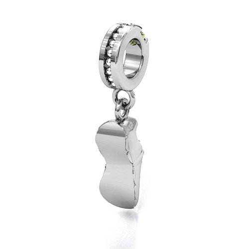 Running Free Bracelet Charm – Sterling Silver with Peridot