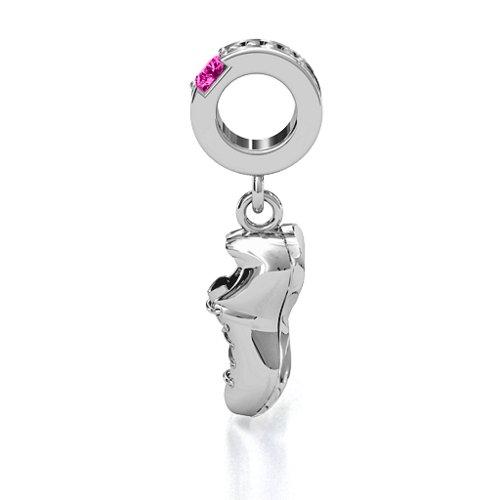 Running Free Bracelet Charm – Sterling Silver with Pink Tourmaline
