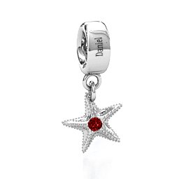 Starfish Bracelet Charm in 925 Sterling Silver
