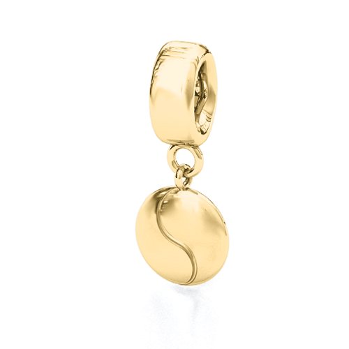Yin-Yang Perfect Match Bracelet Charm – 10K Yellow Gold with Garnet and Blue Sapphire