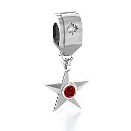 My Hero - Canada Flag Bracelet Charm in 925 Sterling Silver