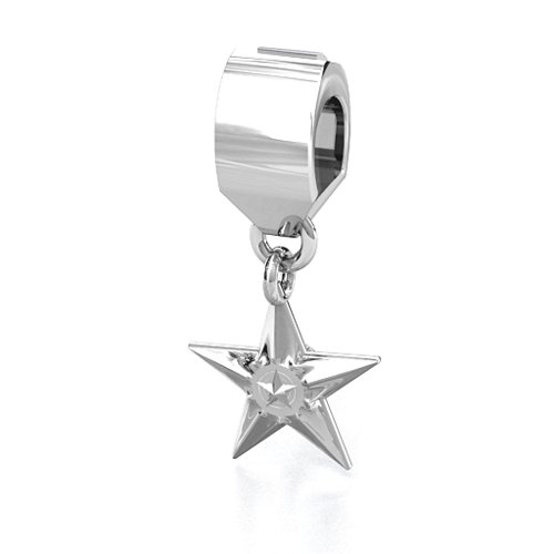 My Hero - Canada Flag Bracelet Charm – Sterling Silver with Pink Tourmaline