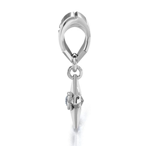 My Hero - Canada Flag Bracelet Charm – Sterling Silver with Cubic Zirconia