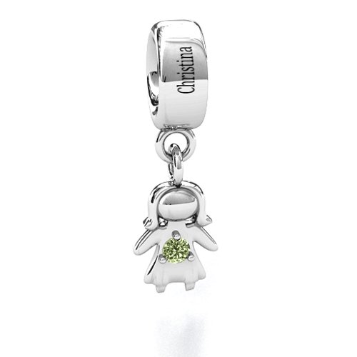 Perfect Woman Bracelet Charm – Sterling Silver with Peridot