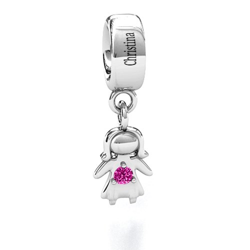 Perfect Woman Bracelet Charm – Sterling Silver with Pink Tourmaline