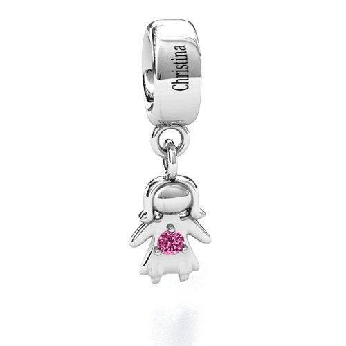 Perfect Woman Bracelet Charm – Sterling Silver with Pink Tourmaline