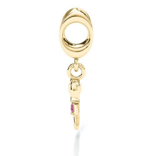 Perfect Woman Bracelet Charm – 10K Yellow Gold with Pink Tourmaline