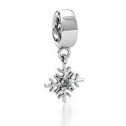 Snowflake Bracelet Charm in 925 Sterling Silver