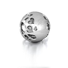 Hearts Mosaic Bracelet Charm – Sterling Silver