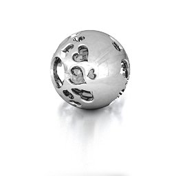 Hearts Mosaic Bracelet Charm in 925 Sterling Silver