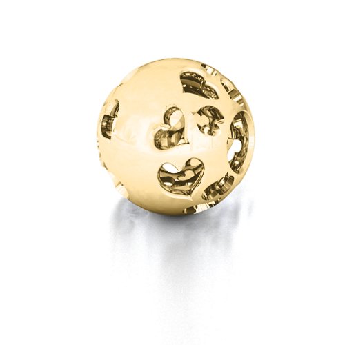 Hearts Mosaic Bracelet Charm – 10K Yellow Gold