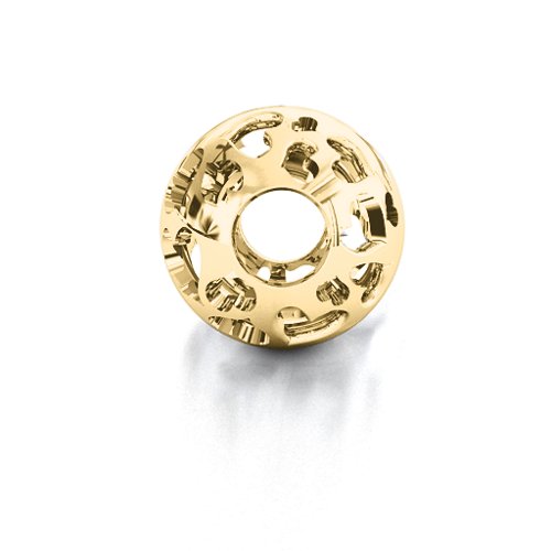 Hearts Mosaic Bracelet Charm – 10K Yellow Gold