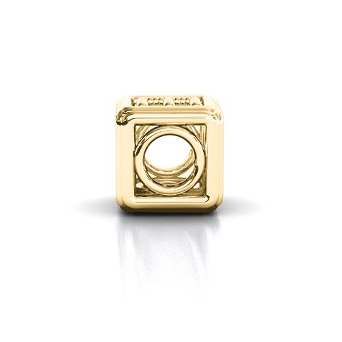 Love Cube Bracelet Charm – 10K Yellow Gold