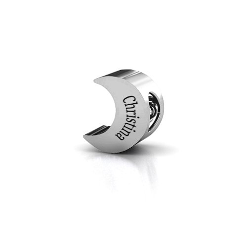 To the Moon and Back Bracelet Charm – Sterling Silver with Blue Sapphire