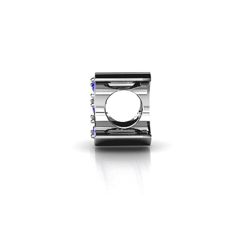 To the Moon and Back Bracelet Charm – Sterling Silver with Blue Sapphire