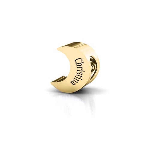 To the Moon and Back Bracelet Charm – 10K Yellow Gold with Blue Sapphire