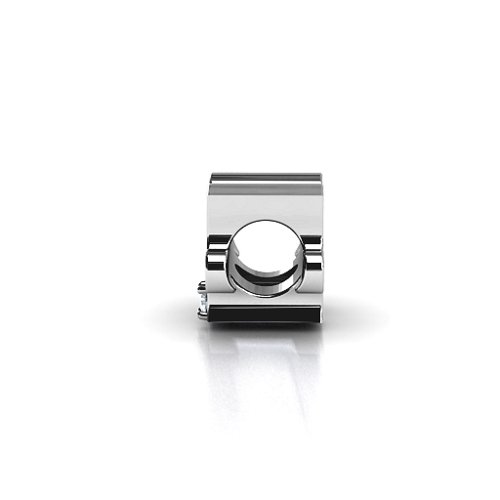 Puzzle Piece of your Heart Bracelet Charm – Sterling Silver with Cubic Zirconia