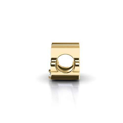 Puzzle Piece of your Heart Bracelet Charm – 10K Yellow Gold with Cubic Zirconia