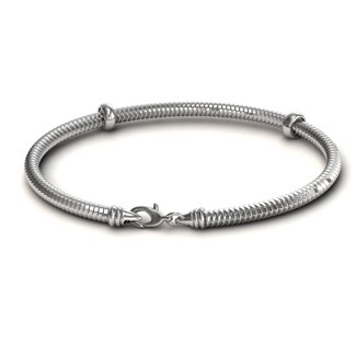 7.5" Silver Snake Bracelet
