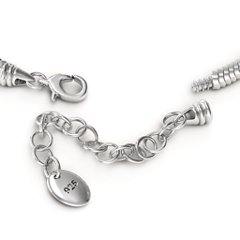 7.5" Silver Snake Bracelet with 1.5" Extender