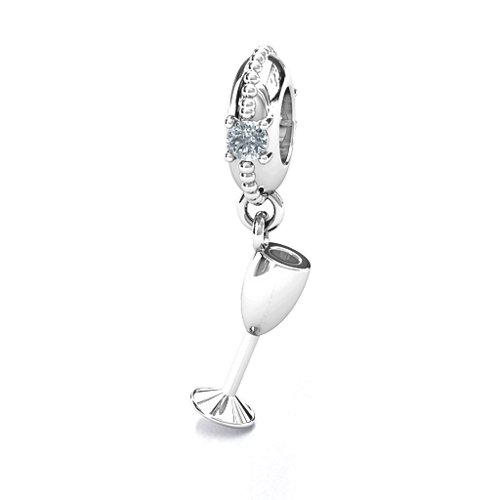 Raise Your Champagne Flute Bracelet Charm