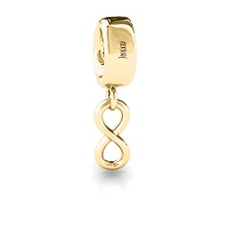 Classic Infinity Bracelet Charm in 10K Solid Yellow Gold