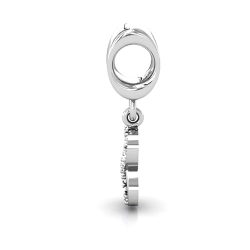 Infinity Bracelet Charm with Stones – Sterling Silver with White Premium Zirconia