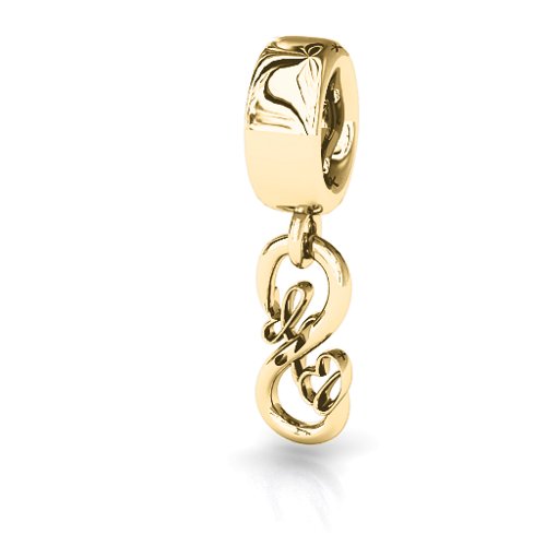 BFF Dangling Infinity Bracelet Charm – 10K Yellow Gold