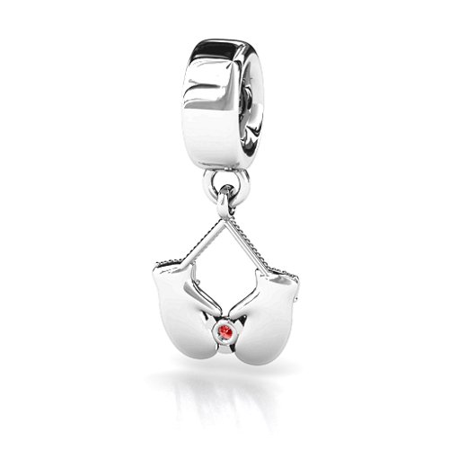 Smitten for Mittens Bracelet Charm – Sterling Silver with Garnet