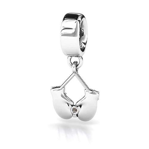 Smitten for Mittens Bracelet Charm – Sterling Silver with Smokey Quartz