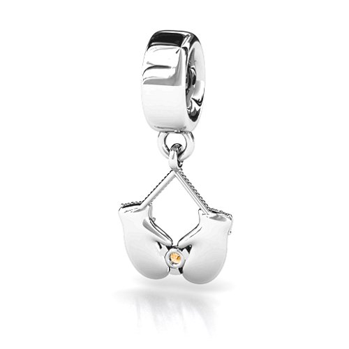 Smitten for Mittens Bracelet Charm – Sterling Silver with Citrine
