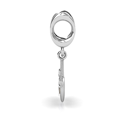 Smitten for Mittens Bracelet Charm – Sterling Silver with Smokey Quartz