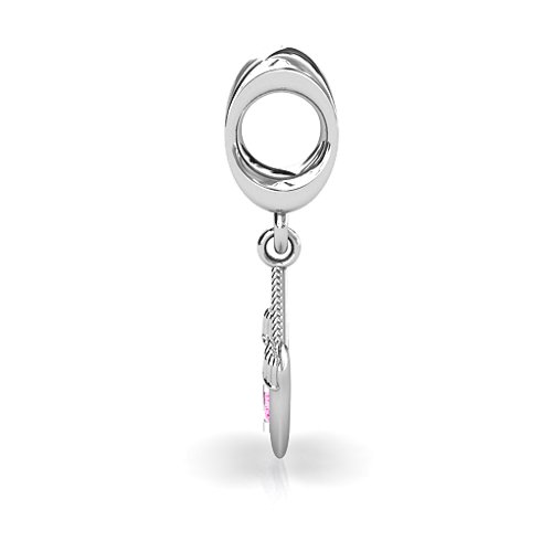 Smitten for Mittens Bracelet Charm – Sterling Silver with Pink Tourmaline