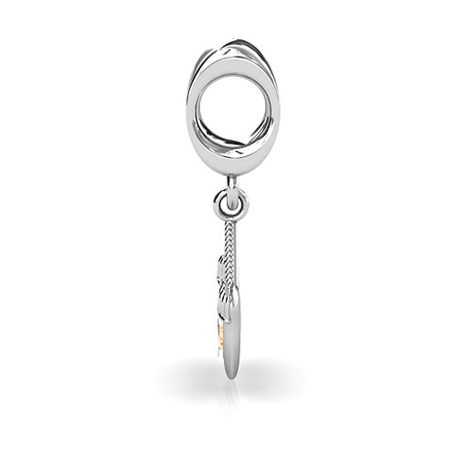 Smitten for Mittens Bracelet Charm – Sterling Silver with Citrine