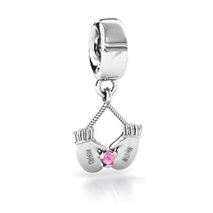 Smitten for Mittens Bracelet Charm – 10K Yellow Gold with Emerald