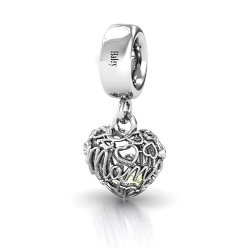 A Mother's Love Caged Bracelet Charm