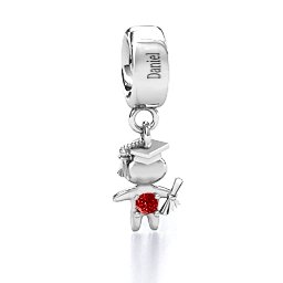 He Graduated! Bracelet Charm in 925 Sterling Silver