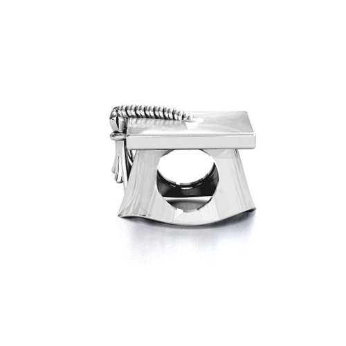 Graduation Cap Bracelet Charm – Sterling Silver